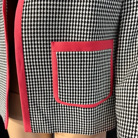 Nine West Black and White Blazer with Orange Accents - Picture 7 of 13